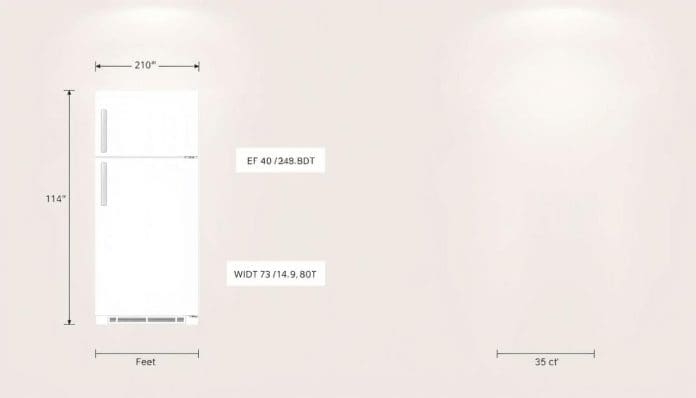 مقاسات الثلاجات بالقدم والسنتيمتر