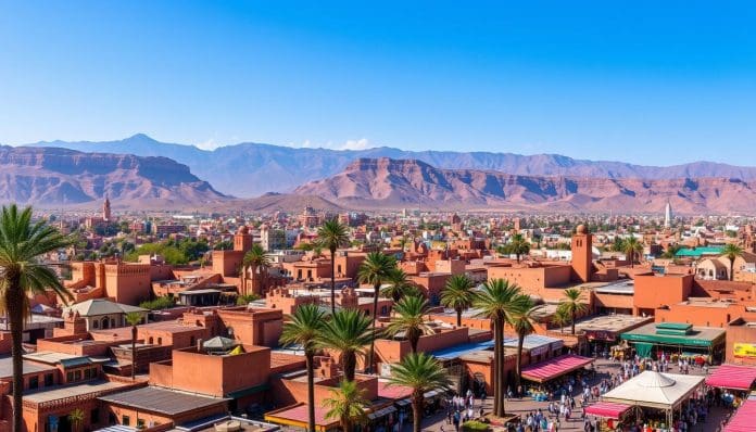 موقع مدينة مراكش