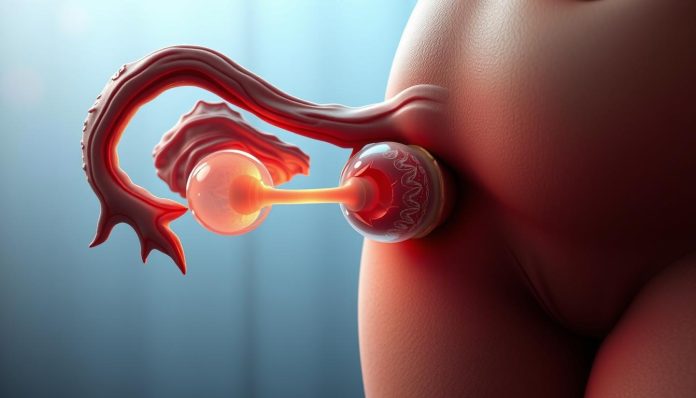 نزول كيس المبيض مع الدورة