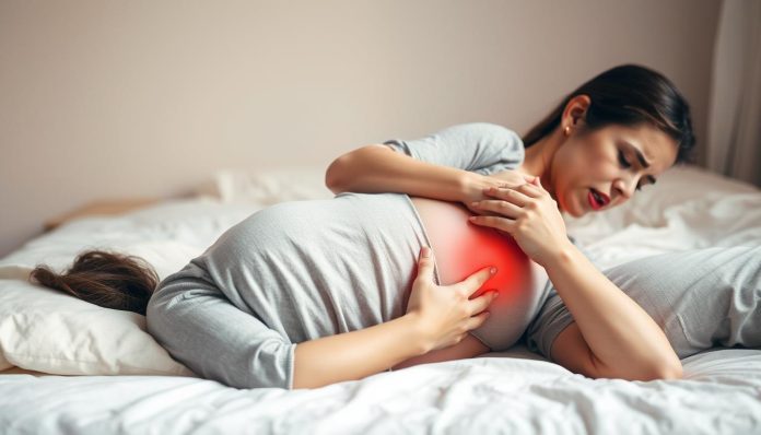 وجع الجنب الأيمن وعلامات الحمل