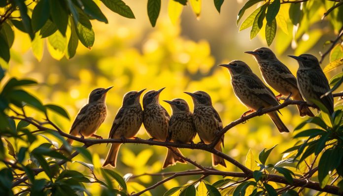 وصف صوت العصافير