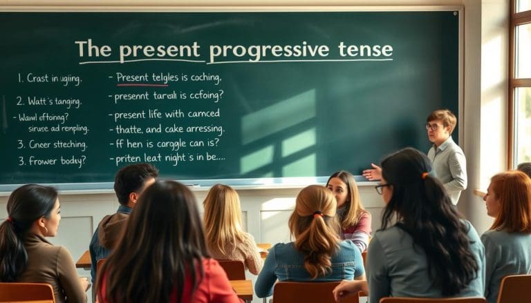 امثلة على present progressive