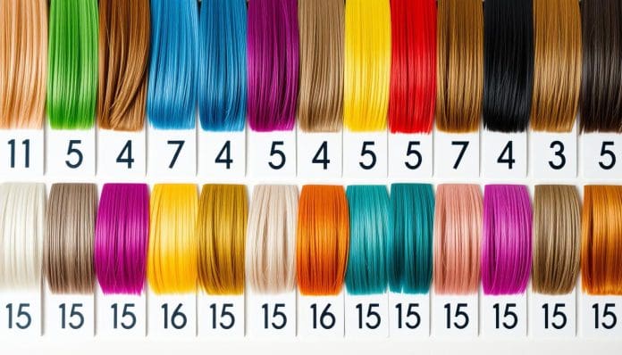 أرقام صبغات الشعر