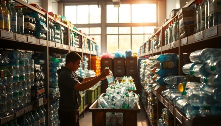 إعادة تدوير علب الماء