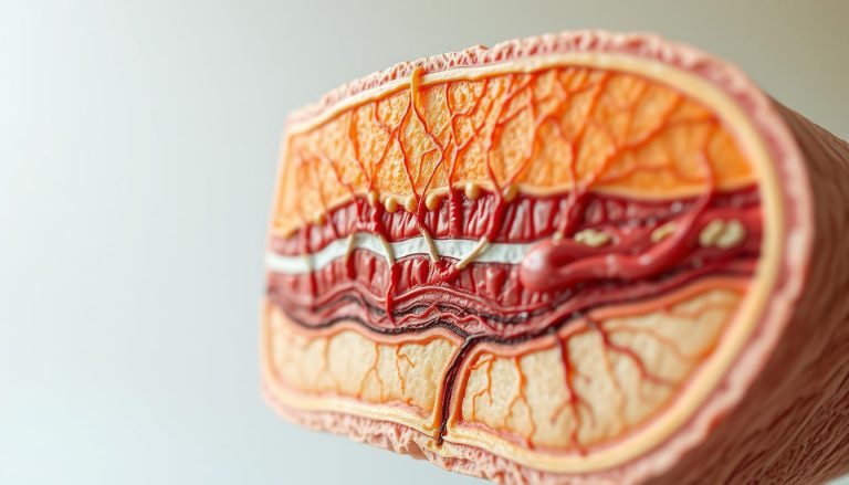 ما هي الأدمة (dermis) وما هي الطبقة التي تقع فوقها في الجلد؟