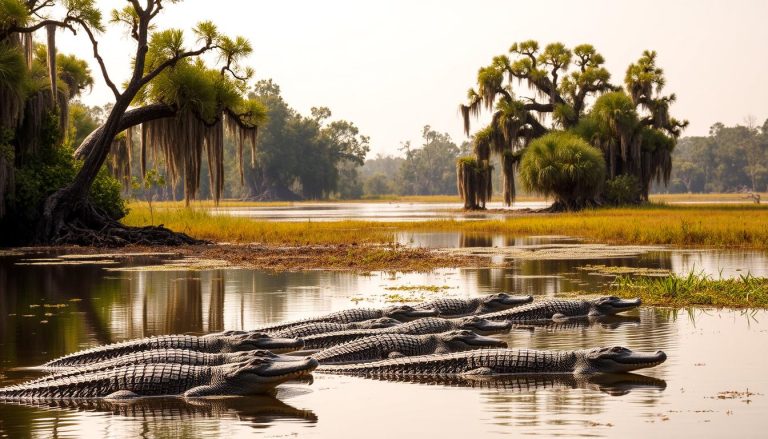 ما هي التماسيح الأمريكية (alligators) وأين تعيش بشكل أساسي؟