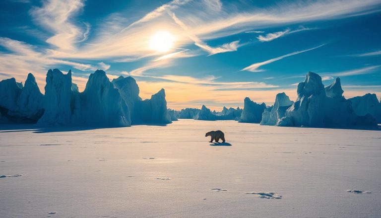 أين يقع القطب الشمالي (North Pole) وما طبيعة الجليد فيه؟