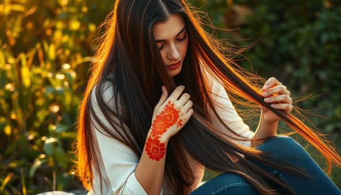 طريقة تثبيت لون الحناء على الشعر