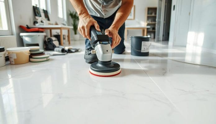 طريقة تلميع الرخام