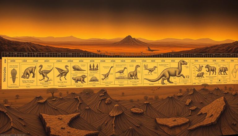ما هو المقياس الزمني الجيولوجي (geological time scale) وما هي الأقسام الرئيسية له؟