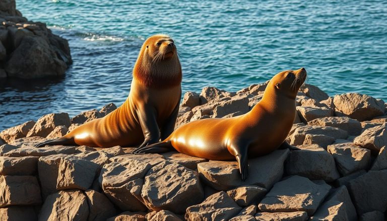 كيف يمكن التمييز بين أسد البحر (sea lion) والفقمة (seal) على اليابسة؟