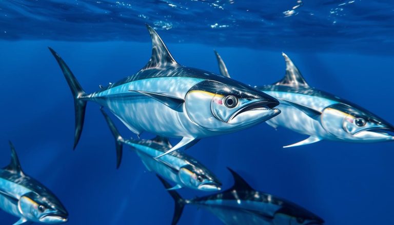 ما هي الصفات الجسدية التي تساعد أسماك التونة (tunas) على السباحة بسرعة؟