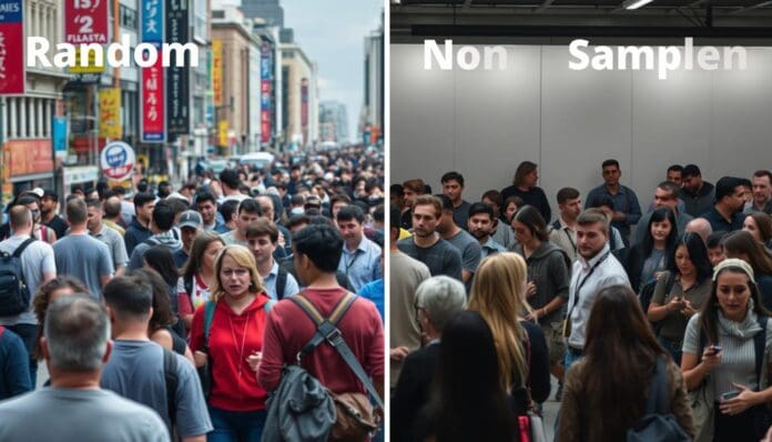العينة العشوائية والعينة غير العشوائية