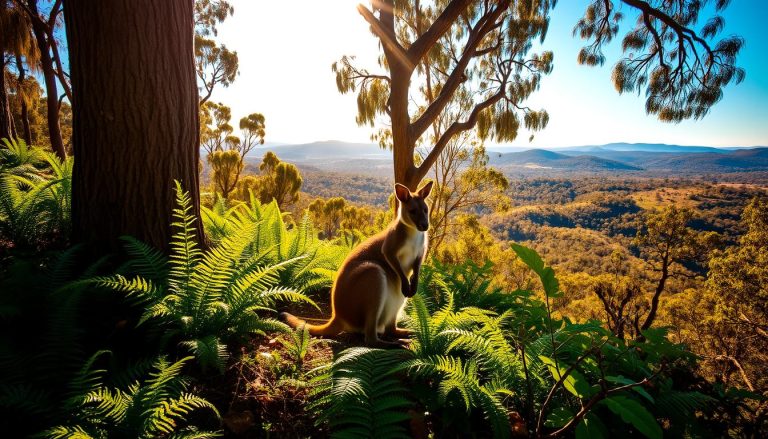 أين يعيش حيوان الولب (wallaby)؟