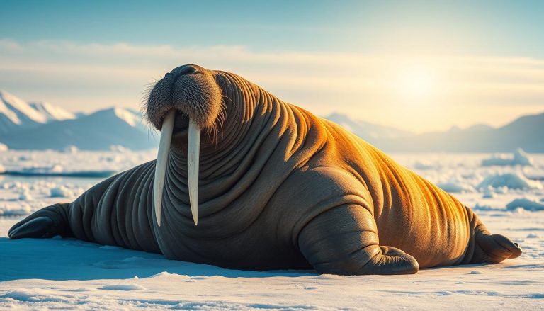 ما وظيفة الطبقة السميكة من الشحم (blubber) لدى حيوان الفظ (walrus)؟