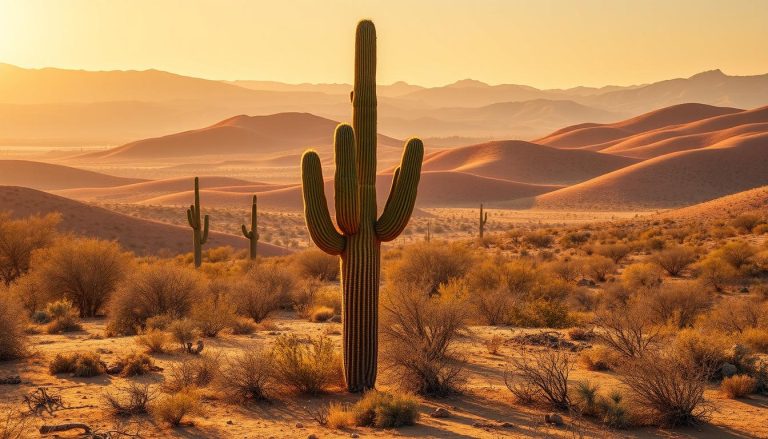 بماذا يتميز نبات الصبار العملاق الساجوارو (saguaro) من حيث معدل النمو؟