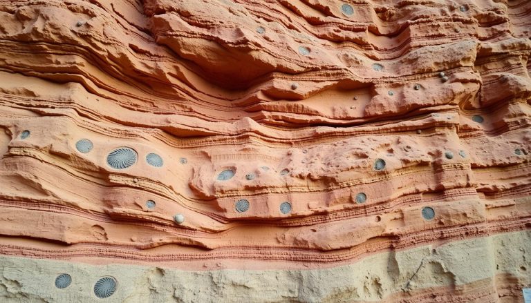 كيف تساعد الصخور الرسوبية (sedimentary rocks) في دراسة تاريخ الحياة على الأرض من خلال الأحافير؟