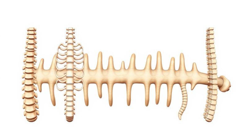 ما هي الأقسام الرئيسية للعمود الفقري (vertebrae)؟