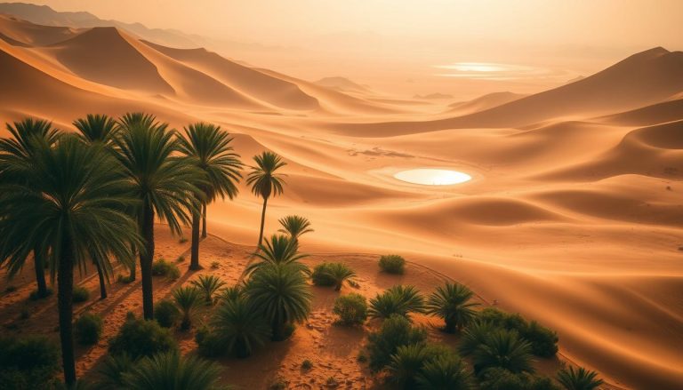 ما هي الواحات وكيف تتكون في صحراء مثل الصحراء الكبرى (Sahara desert)؟