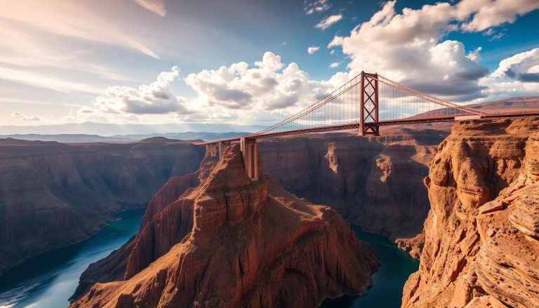 ما هو اسم أطول جسر معلق في العالم (قد يتغير مع الإنشاءات الجديدة)؟