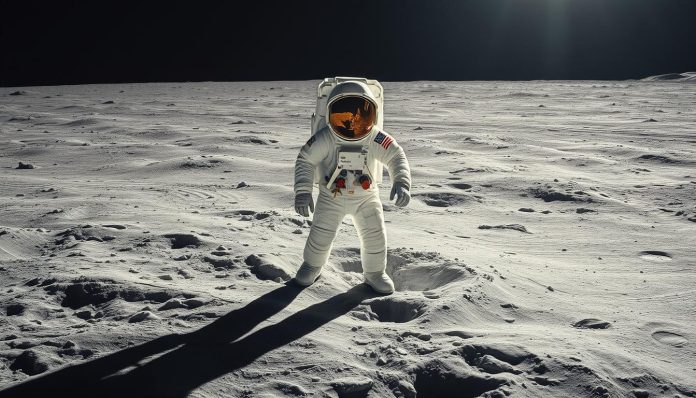 أول إنسان على القمر
