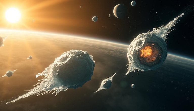 ما هي الأجرام السماوية الجليدية التي تدور حول الشمس وتظهر لها ذيول عند اقترابها؟