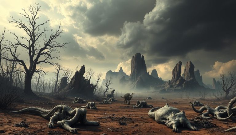 ما هو الحدث الجيولوجي الكبير الذي وقع في نهاية العصر البرمي (Permian period)؟