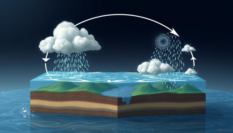 ما هو دور بخار الماء (water vapor) في دورة الماء؟