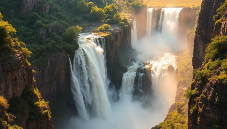 في أي بلد أفريقي تقع شلالات كارورو وغورا؟