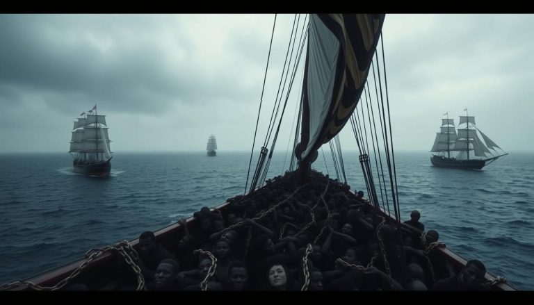 ما هو المسار التجاري البحري المعروف بتجارة الرقيق عبر المحيط الأطلسي؟