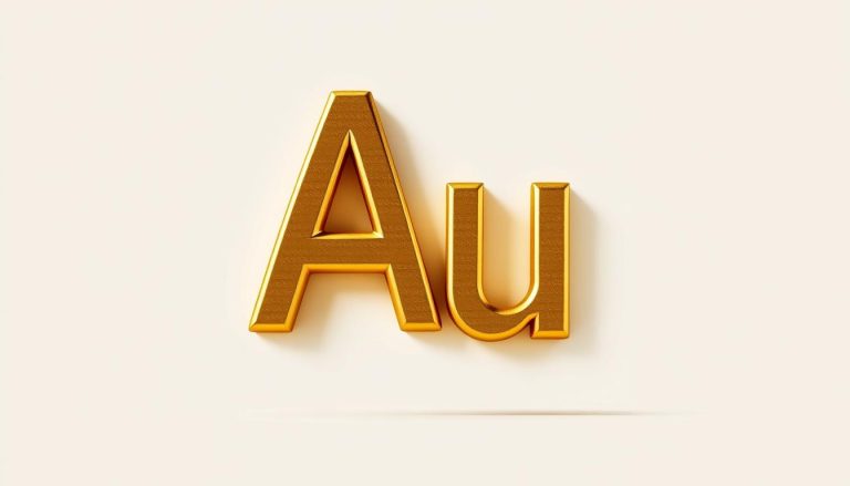 ما هو الرمز الكيميائي للذهب؟