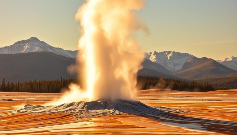 ما هو السخان (geyser) الأكثر شهرة في منتزه يلوستون الوطني (Yellowstone National Park)؟