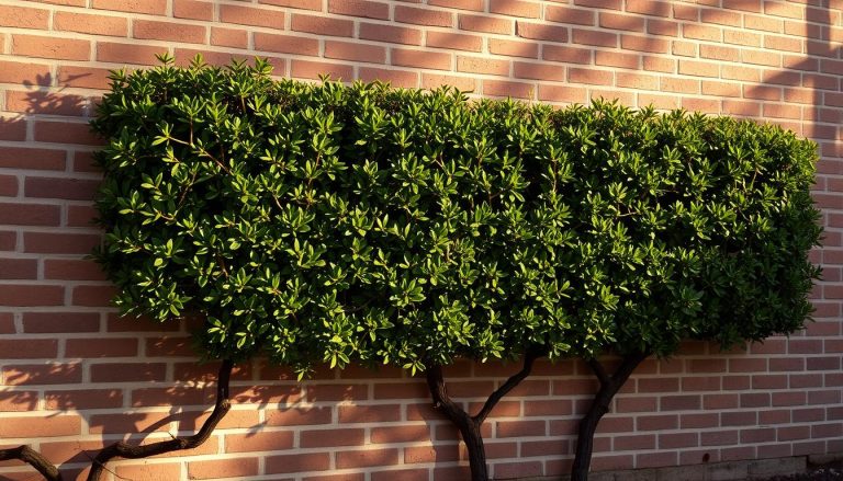 ما الاسم الذي يطلق على شجيرة أو شجرة مدربة لتنمو بشكل مسطح على جدار أو تعريشة؟