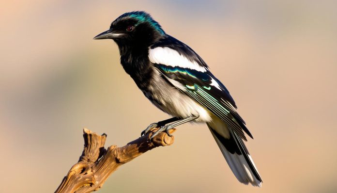 طائر الغراب pica pica