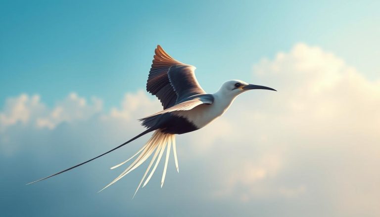 بماذا يتميز طائر النوء الاستوائي (tropicbird) في شكله؟