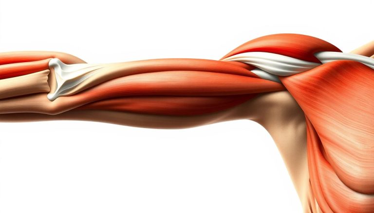 ما هي الحركة التي تقوم بها العضلة ثلاثية الرؤوس (triceps muscle) في الذراع؟
