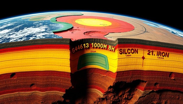 عنصر اكثر وفرة قشرة ارض