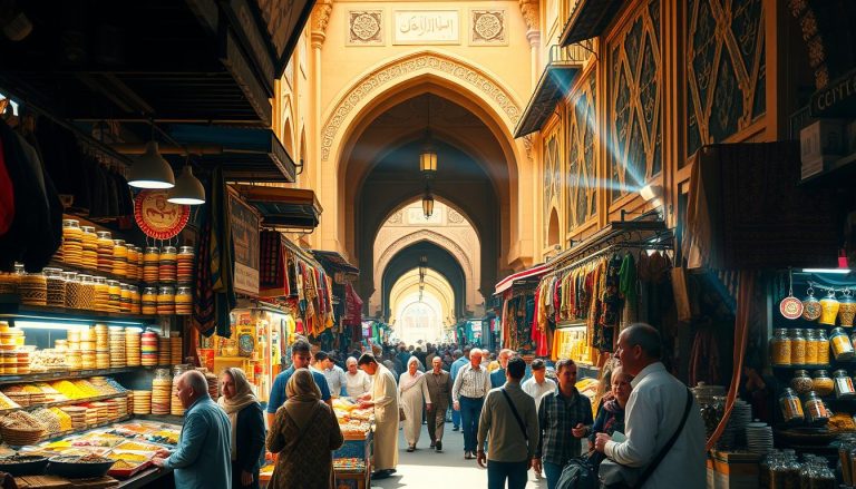ما الكلمة الفارسية التي تعني منطقة السوق العام؟