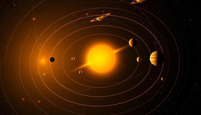 ما هو النموذج الذي يصف مركزية الشمس في النظام الشمسي (Solar System)؟