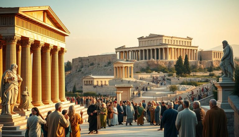 ما هي الحضارة القديمة التي ازدهرت في اليونان وأثرت في الفلسفة والديمقراطية؟