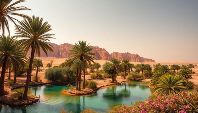 ما هي الواحات الموجودة في الصحاري والتي تدعم الحياة النباتية والحيوانية ...