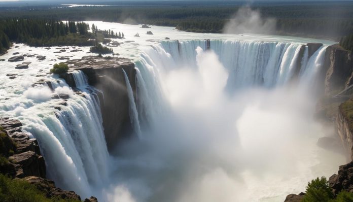 أكبر شلال بعرض المياه