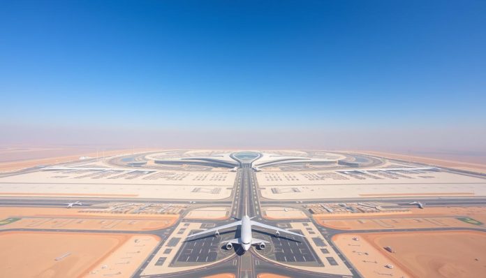 أكبر مطار بالمساحة