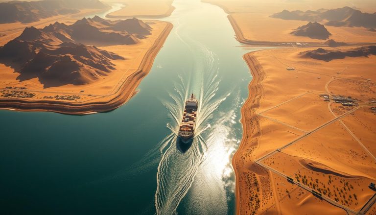 ما هي القناة المائية الاصطناعية التي تربط البحر الأحمر بالبحر الأبيض المتوسط؟
