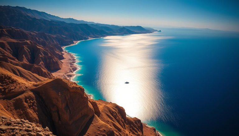 أين يقع البحر الميت، أخفض نقطة على اليابسة؟