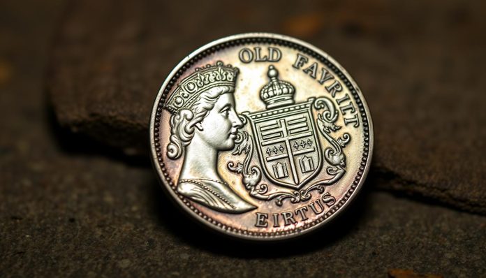 عملة ربع بني قديم